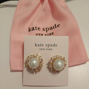 🎄kate spade Candy Shop Gold Halo Stud Earrings, NWT Pink Bag, Macy's🎄